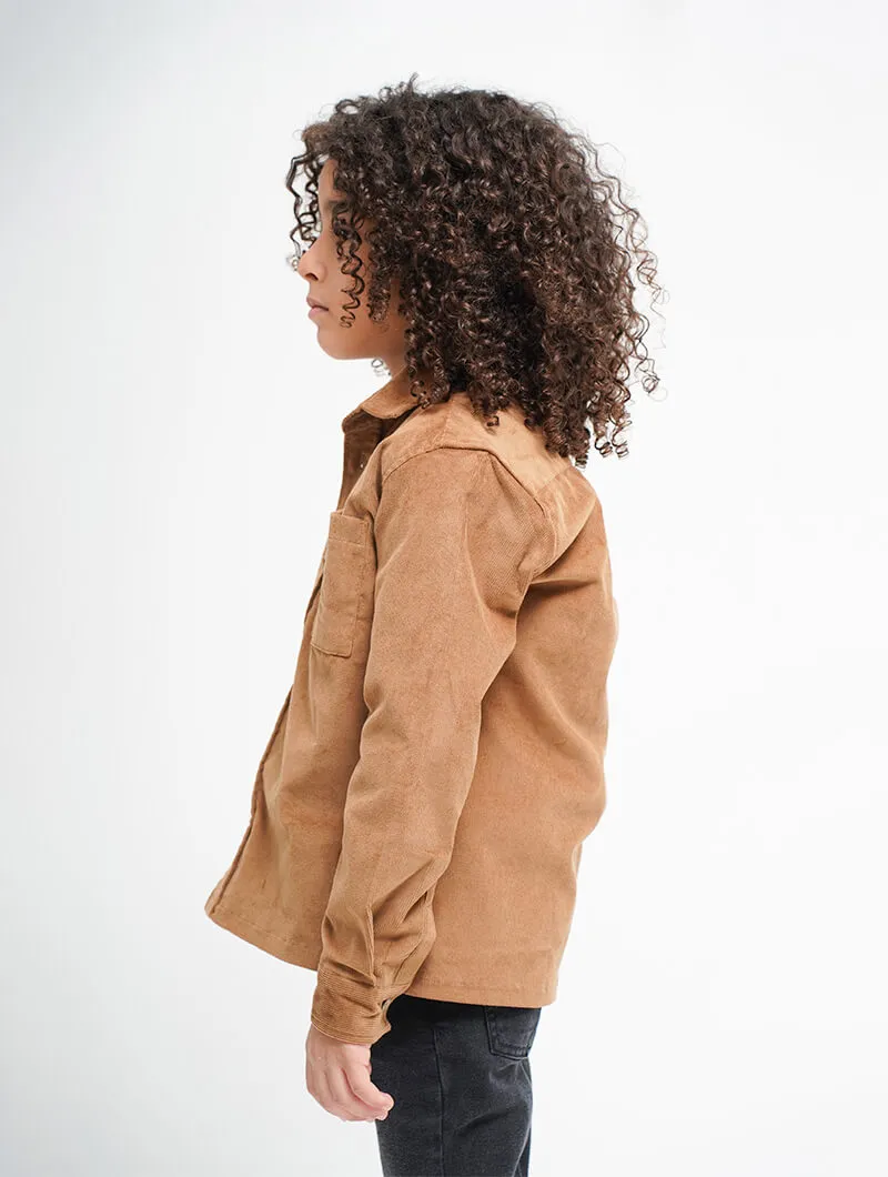 Chemise en velours garçon
